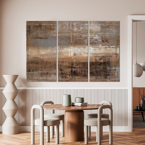 Brown Gray Wall Art Etsy