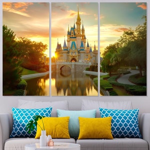 Magic Royal Castle printable canvas wall art prints Princess Castle wall art Magic kingdom print Girls Nursery wall room decor Birthday gift