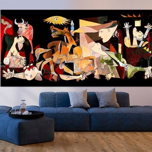 Pablo Picasso printable canvas wall art prints Picasso canvas reproduction print Modernist canvas Museum style art Cubism canvas print