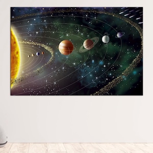 Solar System Canvas Print, Astronomy Wall Art