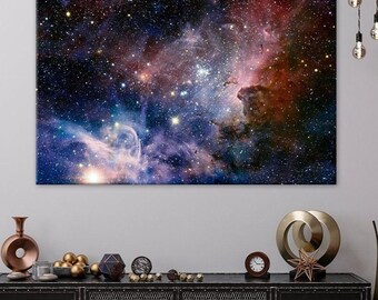 Abstract Space Canvas Wall Art, Universe Decor, NASA Print, Modern Living Room Contemporary Canvas