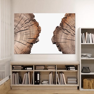 Tree Ring printable canvas wall art prints Wood wall art Tree stump print Woodcut print Farmhouse wall art Living room decor