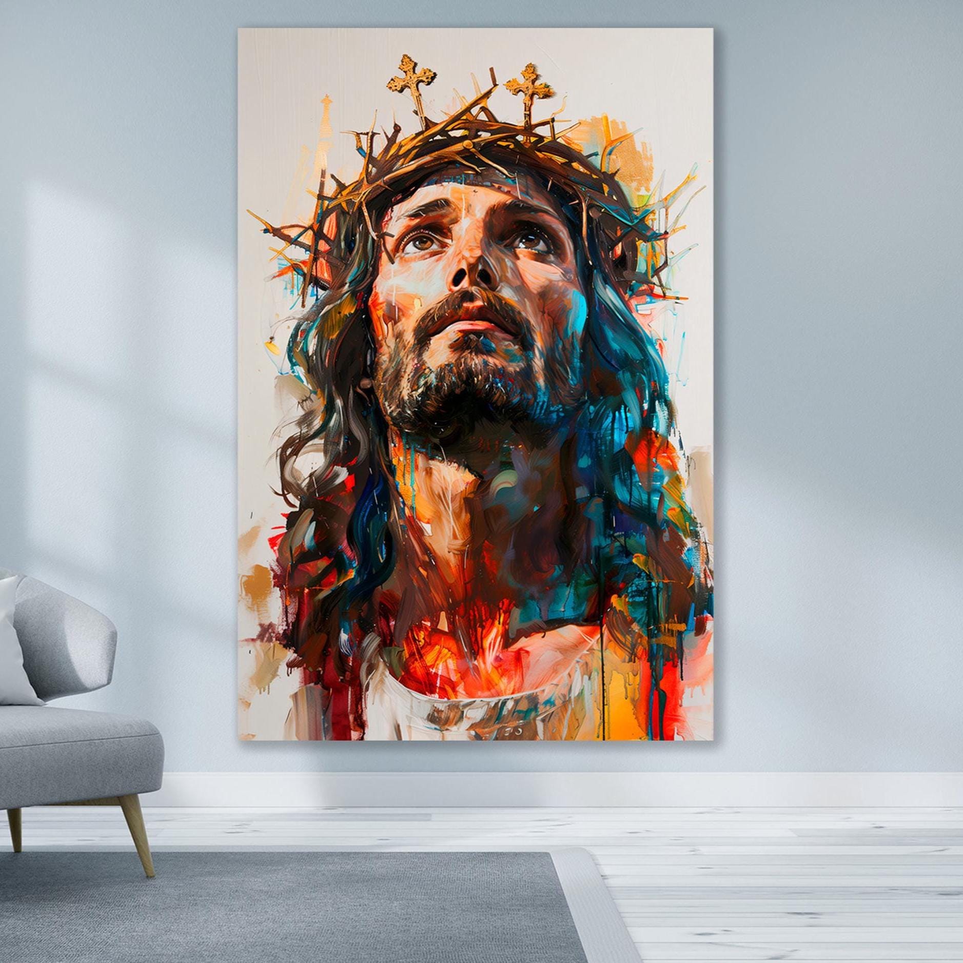 Jesus Christ Canvas Print, Religious Wall Art Decor, Christian Art - Etsy