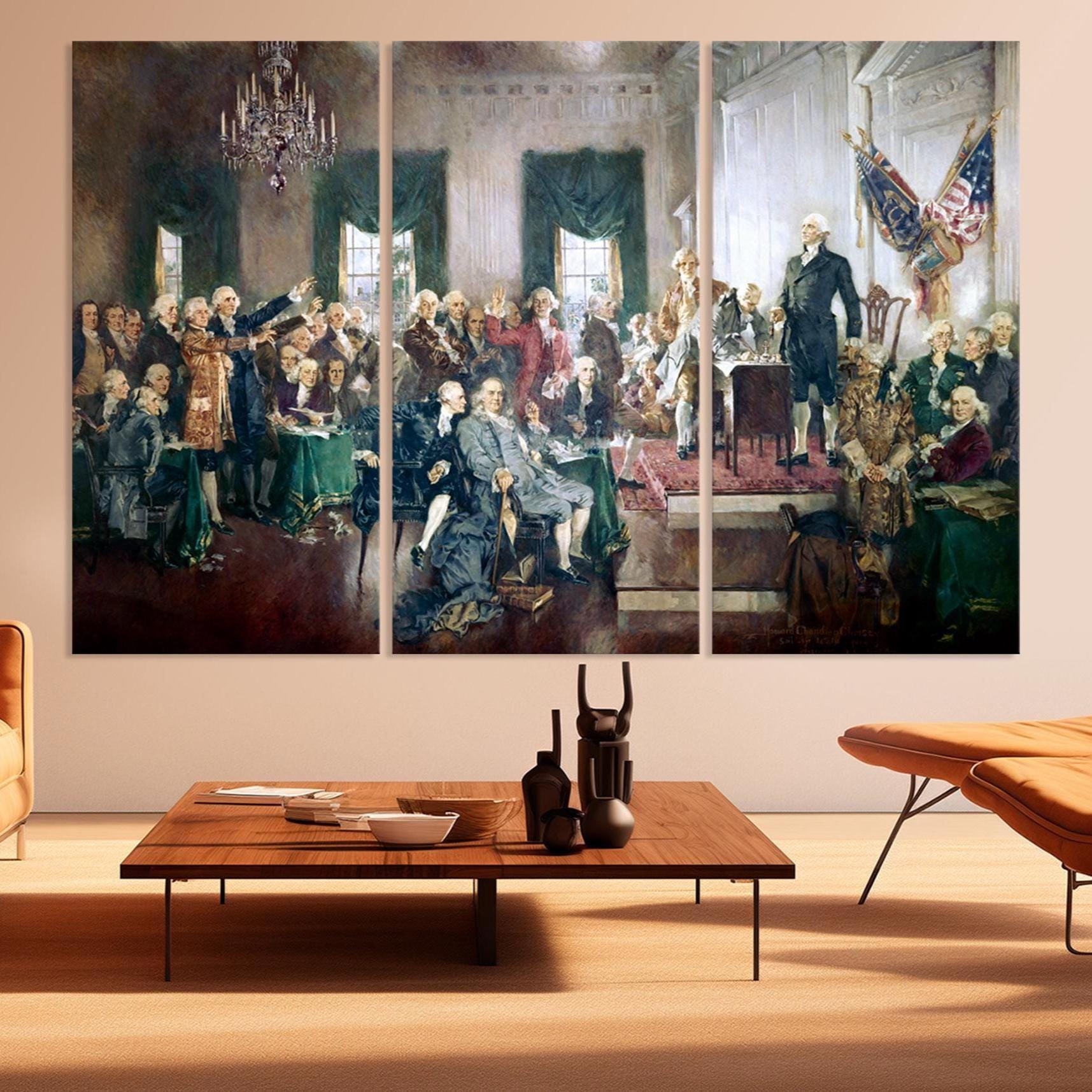 Signing of the Constitution Canvas Art Print, Patriotic Wall Decor - Etsy