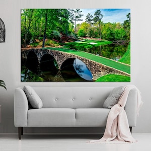 Golf Course printable canvas wall art prints Augusta National Golf Club Landscape canvas Nature print Golf Club decor Golf gifts for men