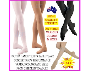 FOOTED Tight Foot Tights DANCE Collants BALLET Tight Stocking Bas Collants Différentes couleurs et tailles des enfants à l’adulte