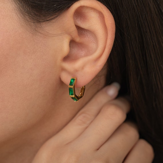 Birthstone 2024 huggie earrings