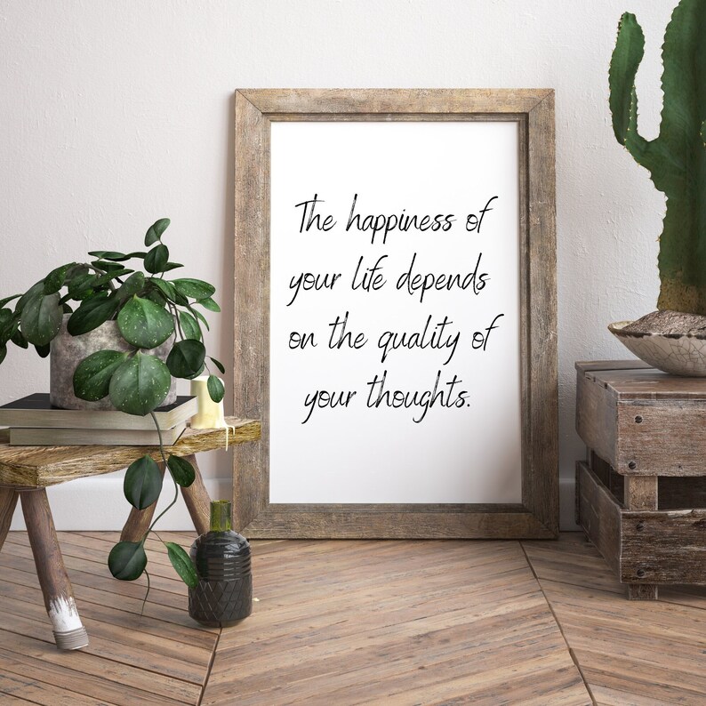 Happiness Quotes Thoughtful Quotes Inspirational Wall Art Printable Wall Designs Classroom ...