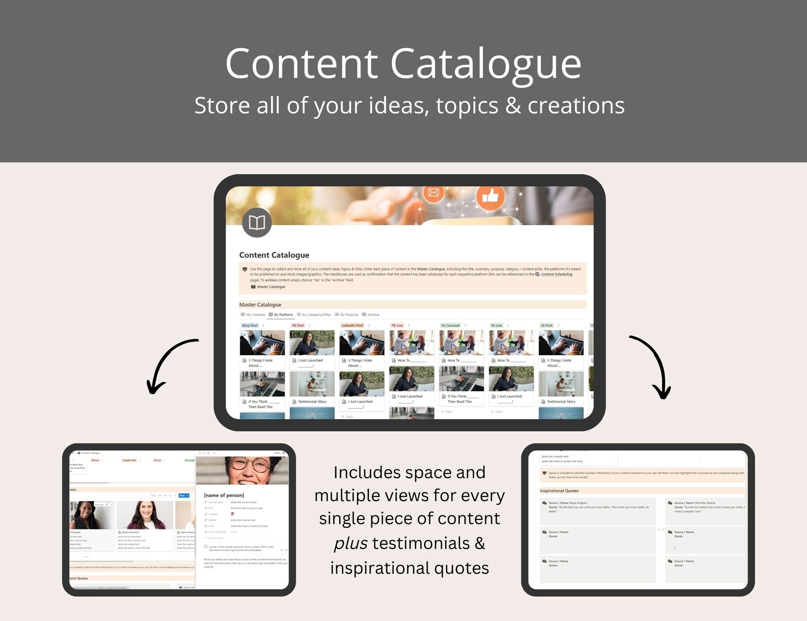 Notion Content Planner Notion Template Planner Notion Content Creator ...