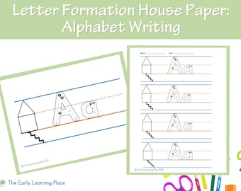 Formación de letras Casa Papel / Escritura del alfabeto