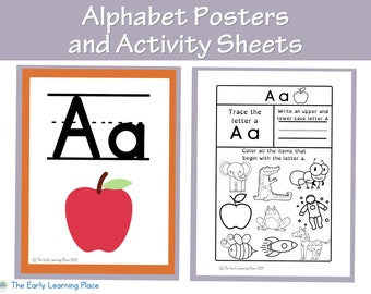 Pósteres y hojas de actividades del alfabeto / Educación, educación en casa / Actividad del alfabeto preescolar / Decoración del aula