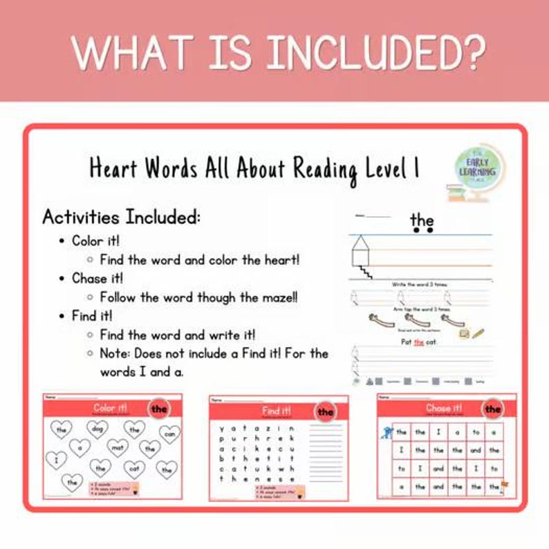 Heart Words / High-frequency Word Posters and Flashcards | Orthographic ...