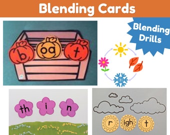 Tarjetas de combinación de vacaciones/estaciones/grafemas/ejercicios de combinación