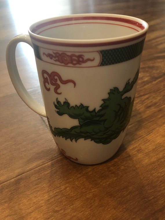 Vintage Fitz and Floyd, Inc. dragon Green Crest Mugs 2 -  Canada