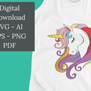 Unicorn Clip Art | Unicorn SVG | Unicorn Clipart | Unicorn Head SVG | Unicorn Face SVG | Unicorn Cut File | Unicorn png | Unicorn Horn svg