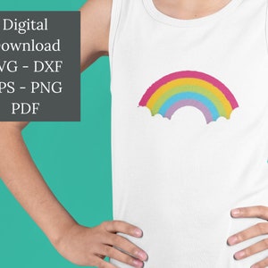 Rainbow with Clouds SVG | Rainbow SVG | Pastel Rainbow SVG | Rainbow Vector | Rainbow Clip Art | Hand Drawn Rainbow