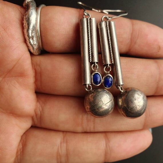 Vintage earrings,retro earrings, jewellery, handm… - image 6