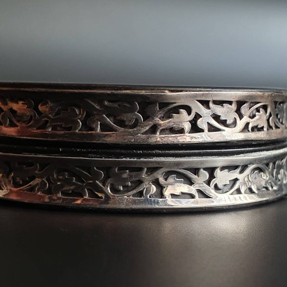 Bangles pairs ebony bracelets sterling silver fil… - image 6
