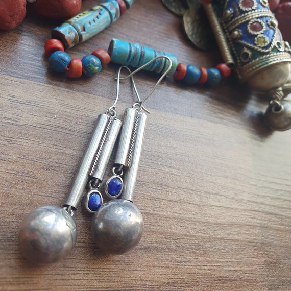 Vintage earrings,retro earrings, jewellery, handm… - image 2