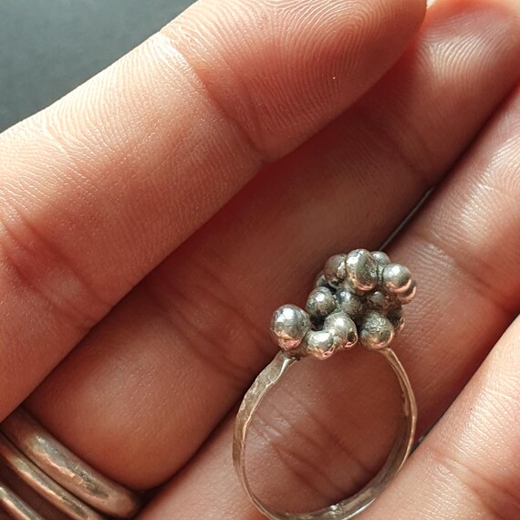 Handcrafted Sterling Silver Turquoise Ring: Bubbl… - image 4