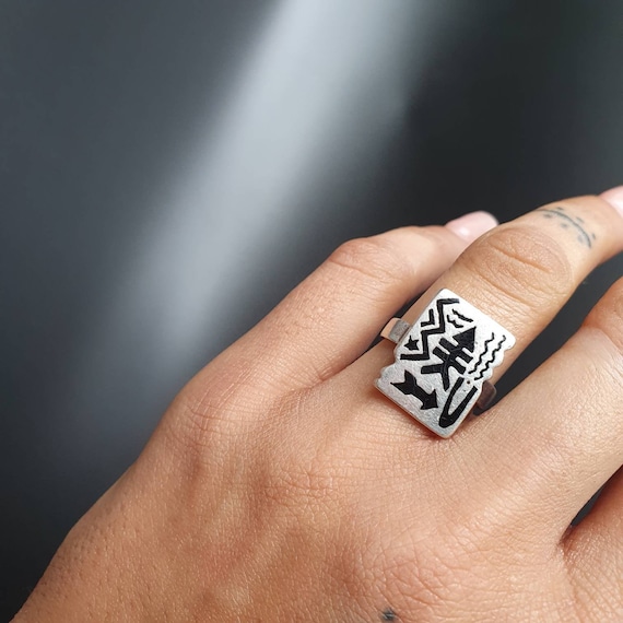 Sterling Silver Hopi Ring: Native American Arrowhead … - Gem