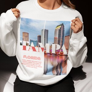 Tampa sweatshirt crewneck , Tampa  sweater, Florida travel souvenir gift, Florida  pullover