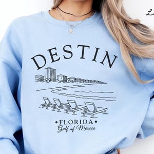 Destin sweatshirt, Florida crewneck sweater, Destin Florida Holiday pullover, Florida FL Travel Gift Souvenir