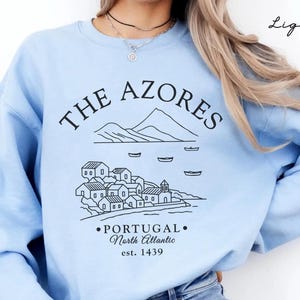 The Azores sweatshirt, Portugal crewneck sweater, The Azores Island  Holiday pullover, Portuguese Travel Gift Souvenir