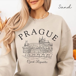 Prague sweatshirt, Czech Republic crewneck sweater, Prague Holiday pullover, Czech Travel Gift Souvenir