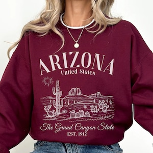 Arizona sweatshirt, Unisex Arizona crewneck pullover, Arizona USA Girls Trip Vacation sweater, Arizona jumper gift souvenir