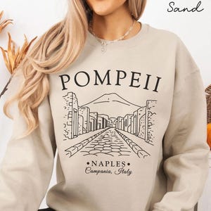 Pompeii sweatshirt, Italy crewneck sweater, Pompeii Campania Holiday pullover, Italian Travel Gift Souvenir