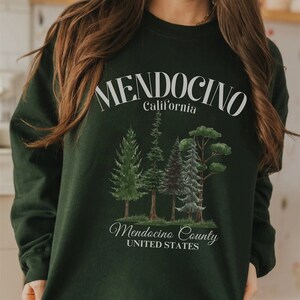 Mendocino sweatshirt, California crewneck pullover, Mendocino Gift souvenir, CA Unisex Pullover