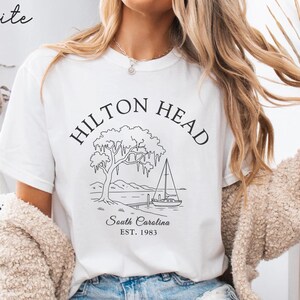 Hilton Head Comfort Colors® Tee Shirt, South Carolina Unisex Shirt, Hilton Head T-Shirt Travel Gift Souvenir, South Carolina Holiday Tee