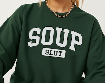 Soppslamptröja, rolig sopptröja, soppmamma, sopptröja, sopptjej Trendig collegepresent