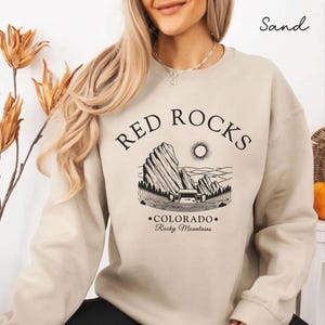 Red Rocks sweatshirt, Colorado crewneck sweater , Colorado Unisex pulover, Red Rocks Travel Gifts Souvenir, Colorado Holiday jumper