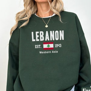 Lebanon sweatshirt, Lebanon Flag sweater crewneck, Lebanon Unisex pullover, Lebanon gifts souvenir