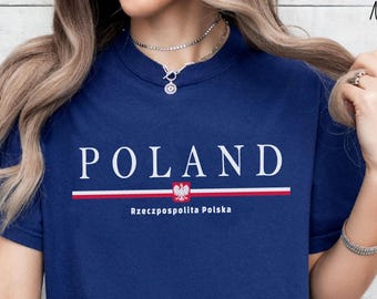Poland Comfort Comfort Colors Shirt, Polish Unisex Flag Tshirt, Polska Travel Gifts Souvenir,Poland Warsaw Holiday Tee