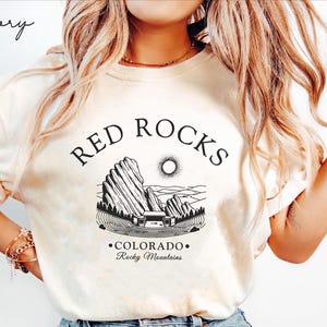 Red Rocks Comfort Colors Shirt, Colorado Tshirt, Colorado Unisex T-Shirt, Red Rocks Travel Gifts Souvenir, Colorado Holiday Tee