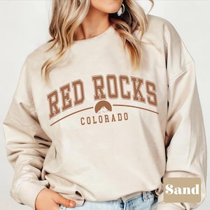 Red Rocks sweatshirt, Red Rocks crewneck pullover, Colorado Travel clothing gifts souvenir Unisex sweater him her