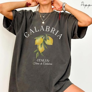 Calabria Comfort Colors® T-Shirt, Italien Unisex-Shirt, Kalabrien-Reisegeschenk-Souvenir, italienisches T-Shirt