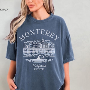 Monterey Comfort Colors® Tee Shirt, California Unisex Shirt, Monterey T-Shirt Travel Gift Souvenir, California Holiday Tee