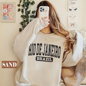 Rio de Janeiro Brazil sweatshirt,Rio de Janeiro sweater,Brazil hoodie,Soft Cozy  Rio de Janeiro University pullover