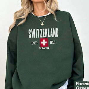 Switzerland sweatshirt, Switzerland Flag sweater crewneck, Switzerland Unisex pullover, Switzerland gifts souvenir