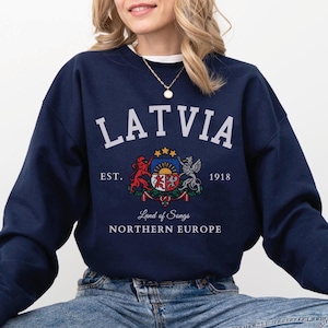 Latvia sweatshirt,Latvia Flag sweater,Soft Cozy  Latvia  pullover,Unisex for men women,Latvia gift