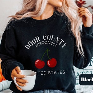Door County shirt tee, Door County sweatshirt crewneck pullover, Wisconsin gifts souvenir, Wisconsin USA apparel clothing, Unisex men women