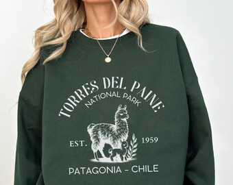 Torres del Paine sweatshirt crewneck pullover,Torres del Paine shirt tee,Chile gifts souvenir, Chilean apparel clothing, Unisex men women