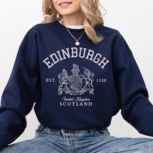 Edinburgh Scotland sweatshirt, Scottish Flag sweater, Scotland crewneck, Unisex Soft and Comfortable Pullover, Scotland gift souvenir