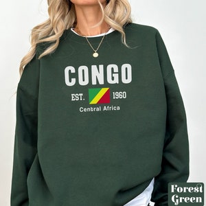Congo sweatshirt, Congo Flag sweater crewneck, Congo Unisex pullover, Congo gifts souvenir