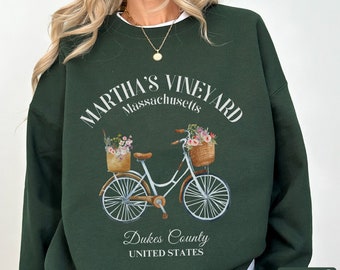 Martha's Vineyard Sweatshirt, Massachusetts Rundhalsausschnitt, Martha's Vineyard Geschenkandenken, MA Unisex Pullover