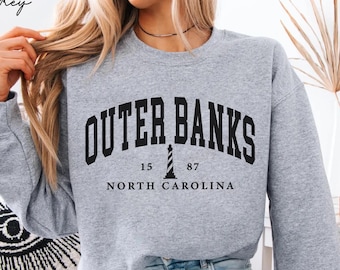Outer Banks sweatshirt, North Carolina crewneck sweater, Outer Banks North Carolina Holiday pullover, NC Travel Gift Souvenir